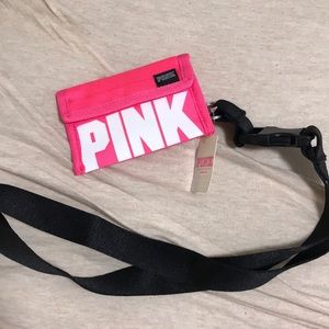 Pink lanyard, face mask, stickers, pop socket